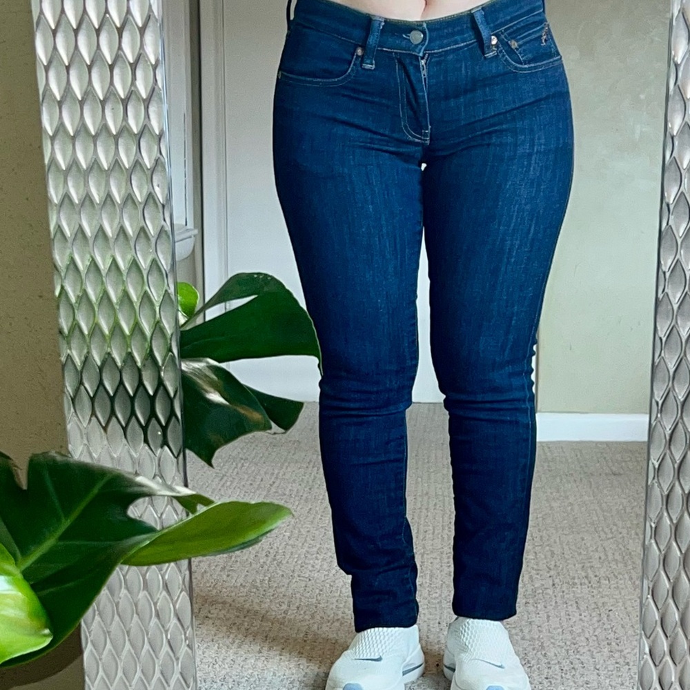 POLO RALPH LAUREN TOMPKINS SKINNY JEANS WOMENS LOW ROSE  SIZE 26